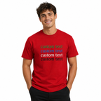 Personalized Embroidered Text T-Shirt for Men & Women, Custom Name/Message Embroidery Tee, Premium Cotton Customized T Shirt, Unique Gift Idea, Stylish Unisex Casual Wear, Premium Embroidery Stitching