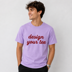 Design Your Name on T-Shirt in Full Embroidery Stitch, Custom Embroidered Unisex T-Shirts, Different Placement for Text, Front & Back Embroidered, Chest Embroidery Design, Regular Fit, Pure Cotton