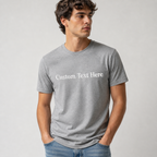 Personalized Embroidered Unisex T-Shirt, Add Your Custom Text Name, Pure Cotton, Design Your Random Text in Full Embroidery, Short Sleeve Crewneck T-Shirts, Regular Fit Apparel, Gift for Him/Her