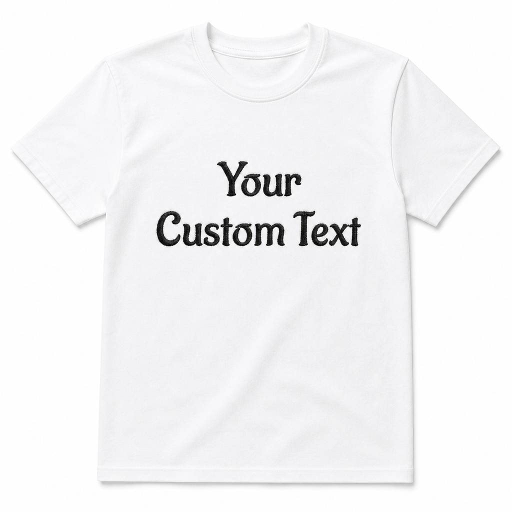 Personalized Embroidery T-Shirts for Men & Women, Choose Phrase, Font and Embroidery Color for Any Occasion, 100% Pure Cotton Regular Fit, Custom Name Embroidered Tee, Personalized Gift Apparel