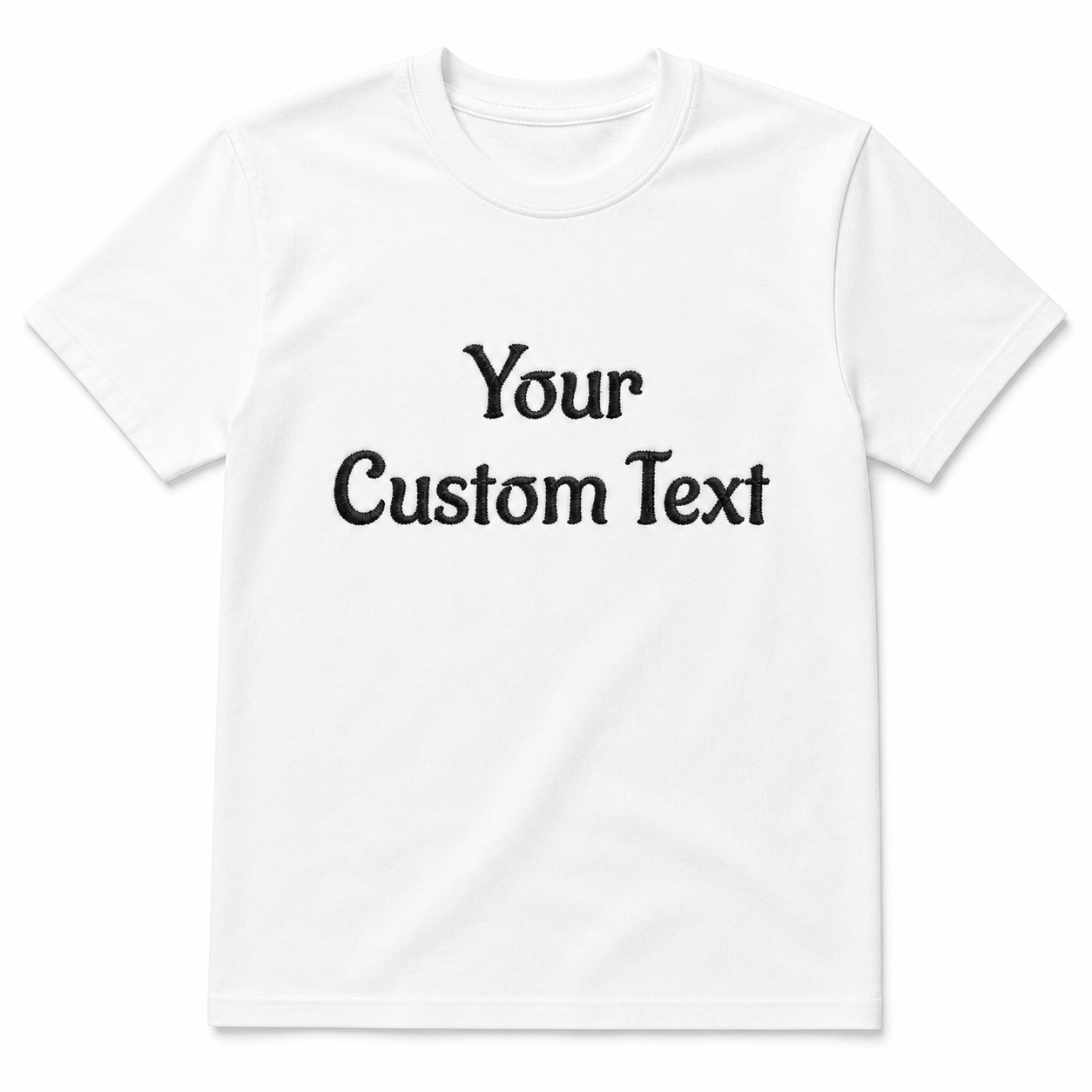 Personalized Embroidery T-Shirts for Men & Women, Choose Phrase, Font and Embroidery Color for Any Occasion, 100% Pure Cotton Regular Fit, Custom Name Embroidered Tee, Personalized Gift Apparel