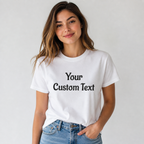 Personalized Embroidery T-Shirts for Men & Women, Choose Phrase, Font and Embroidery Color for Any Occasion, 100% Pure Cotton Regular Fit, Custom Name Embroidered Tee, Personalized Gift Apparel