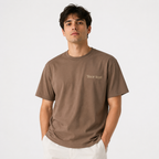 Custom Embroidered T-Shirt for Men & Women | Minimalist Text Tee | Personalized Thread Embroidery Cotton Shirt