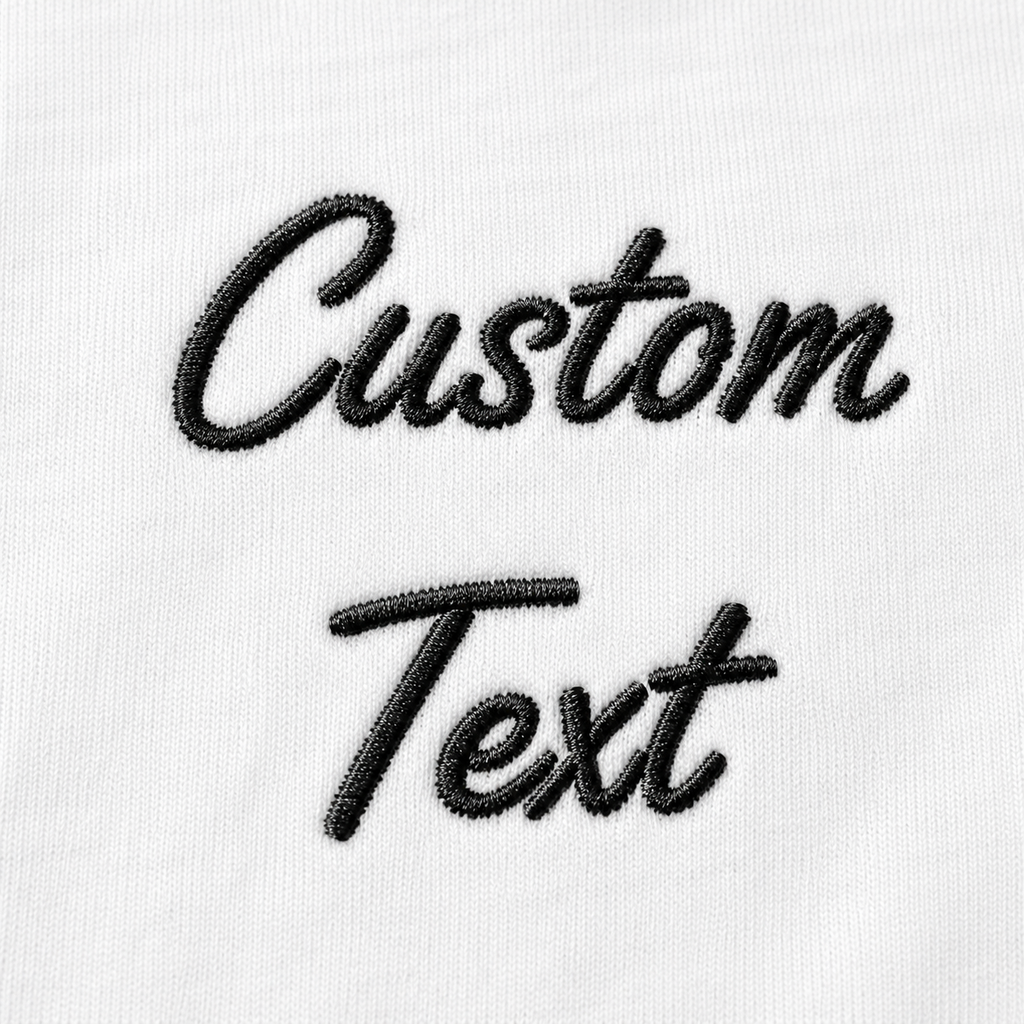 Customized Crewneck T-Shirt with Embroidery Text, Company Name, Personalized 100% Cotton Half Sleeve Unisex Tshirt, Regular Fit, Embroidery Gift Apparel, Add Your Custom Text Name, Different Placements for Text