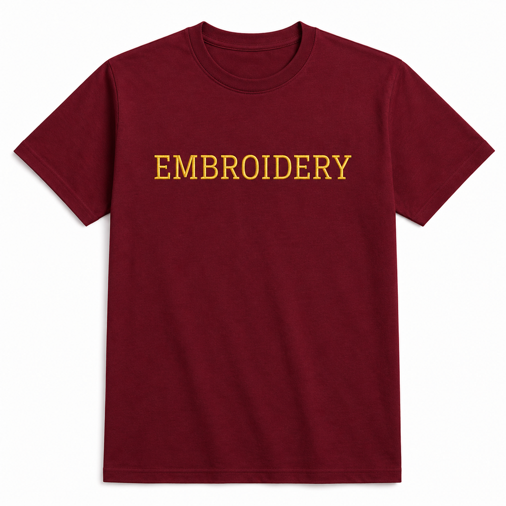 Personalized Embroidery T-Shirt for Men & Women, Custom Name/Text Cotton Unisex Tee, Unique Gift, Premium Cotton, Gift for Him/Her, Minimalist Customized Text Short Sleeve Crewneck T-shirts