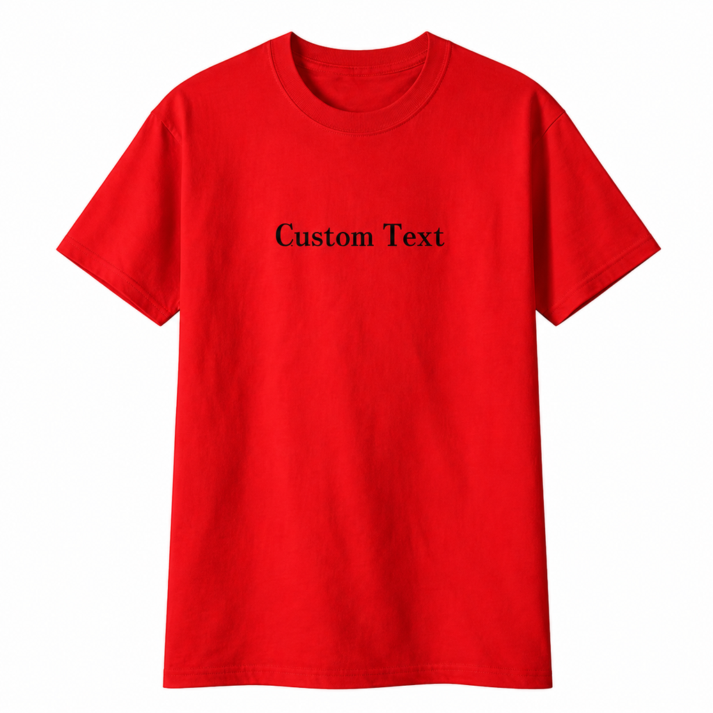 Custom Embroidered T-Shirt , Personalized Text Pure Cotton Tee, Custom Unisex Shirt for Gifts & Groups, Make Your Own Tee