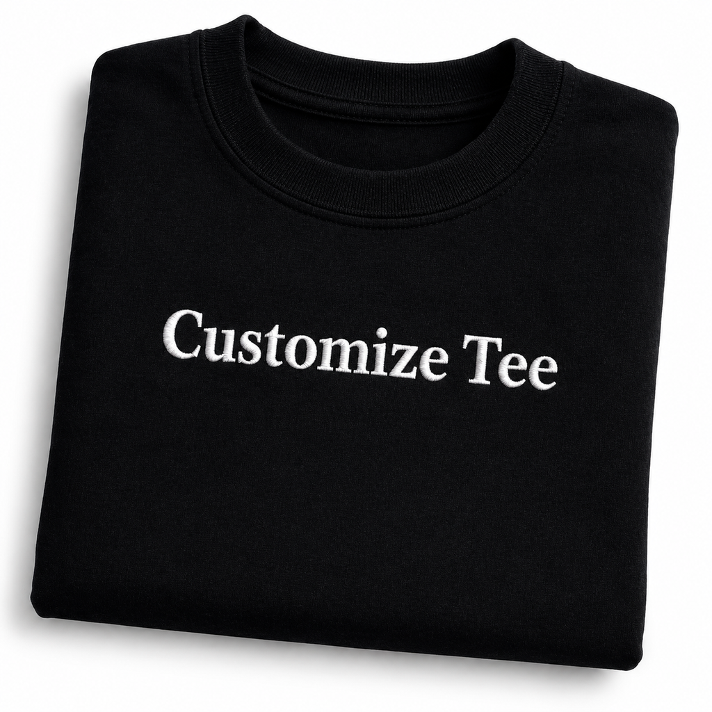 Custom Embroidered Unisex T-Shirt, Personalized Name Embroidery Tee for Men & Women, Cotton Round Neck Custom Embroidery T-Shirt, Crewneck Half Sleeves Tee, 100% Pure Cotton, Regular Fit, Gift Apparel