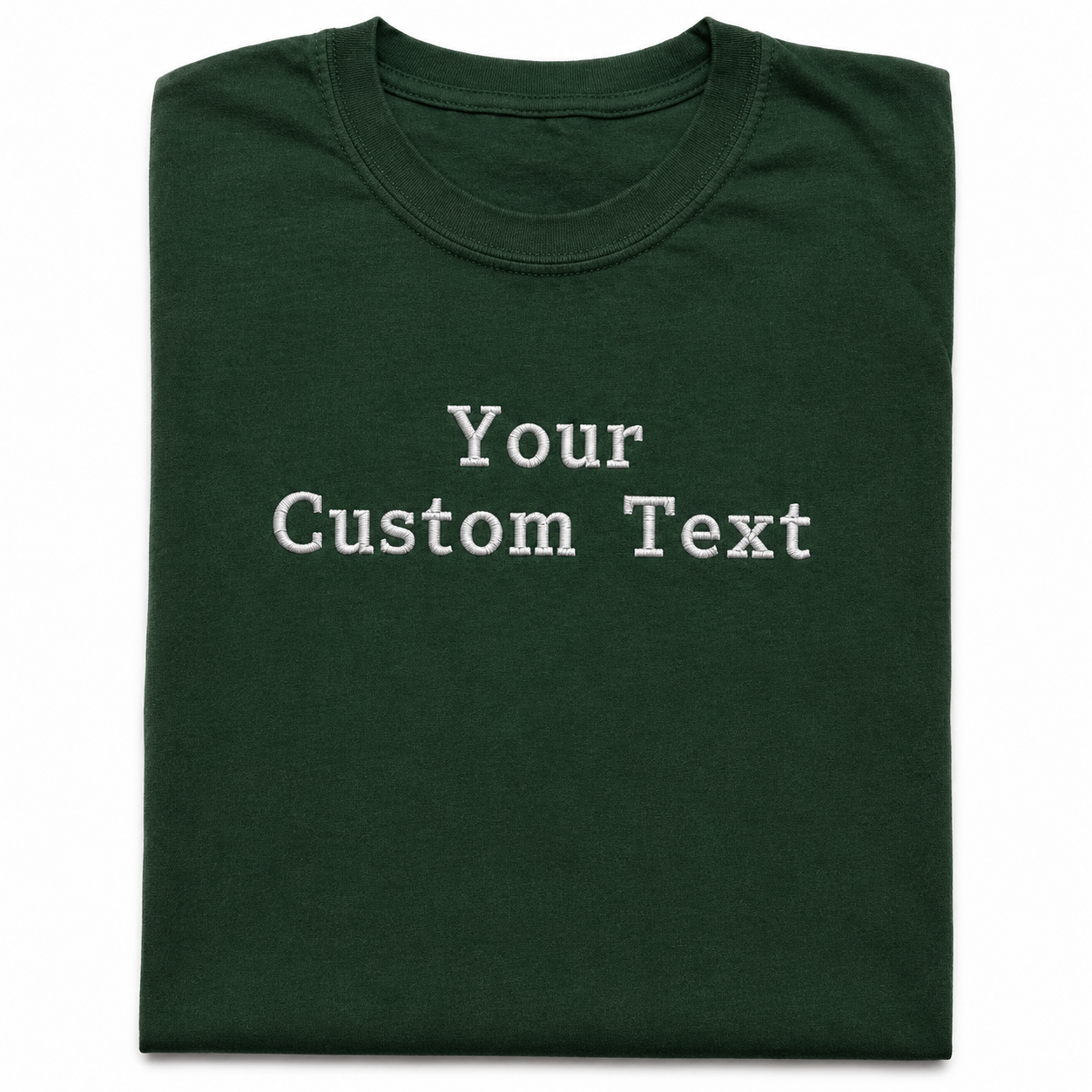 Personalized Embroidered T-Shirt for Men & Women, Custom Text Embroidery Tee, 100% Pure Cotton, Regular Fit, Design Your Random Text in Full Embroidery, Crewneck Half Sleeve T-Shirts, Gift Apparel