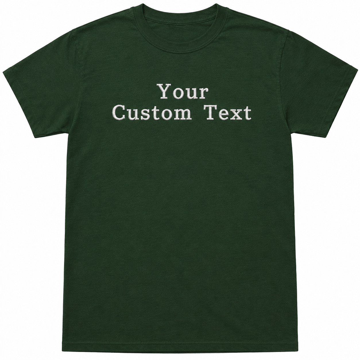 Personalized Embroidered T-Shirt for Men & Women, Custom Text Embroidery Tee, 100% Pure Cotton, Regular Fit, Design Your Random Text in Full Embroidery, Crewneck Half Sleeve T-Shirts, Gift Apparel