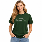 Personalized Embroidered T-Shirt for Men & Women, Custom Text Embroidery Tee, 100% Pure Cotton, Regular Fit, Design Your Random Text in Full Embroidery, Crewneck Half Sleeve T-Shirts, Gift Apparel