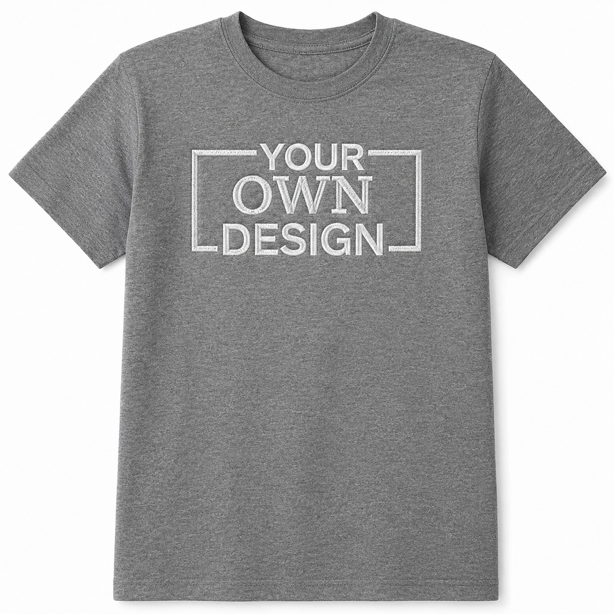 Personalized Embroidery Unisex T-Shirt, Minimal Chest Logo Custom Tee, Different Placement for Text & Logo, Design Your Tee, Design Your Random Text in Full Embroidery, Casual Wear, Pure Cotton
