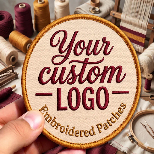 Custom Embroidered Patches, Personalized Logo Patch, Iron-On & Sew-On & Velcro Badge, Custom Name & Business Branding Patch
