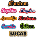 Customized Embroidered Name Patches, Personalized Iron-On, Sew-On, Velcro Text Badges for Clothing, Bags Accessories, Business,