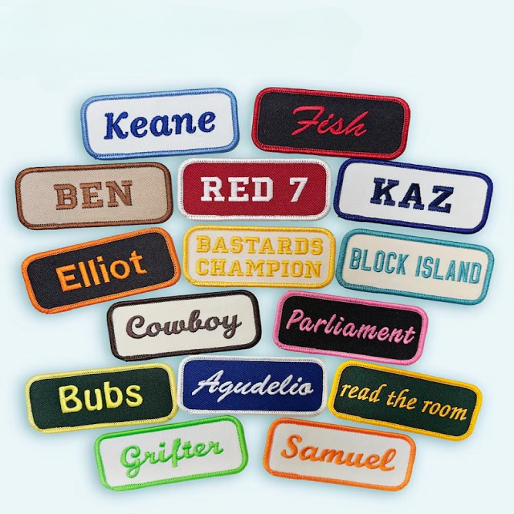 Custom Embroidery Name Patches, Personalized Text Patch