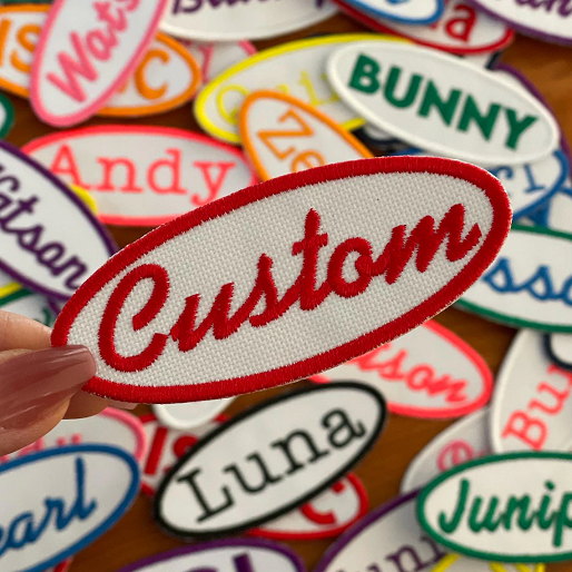 Personalized Name Patches, Design Your Name Tag, Different Thread Colors, Ideal For Clothes, Jackets, Caps, Backpacks, Different Backing Style