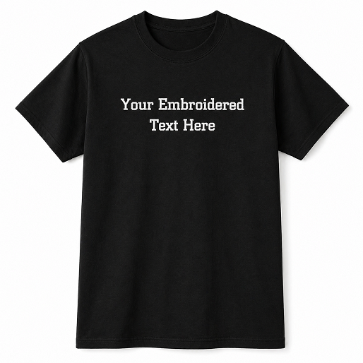 Custom embroidery T-shirt with premium stitched design 