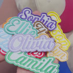Custom Embroidery Name Patches, Personalized Text Patch